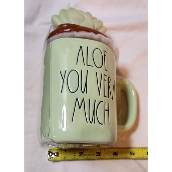 Rae Dunn Mug Aloe You Vera Much Succulent gift Love message coffee cup - Picture 6 of 6